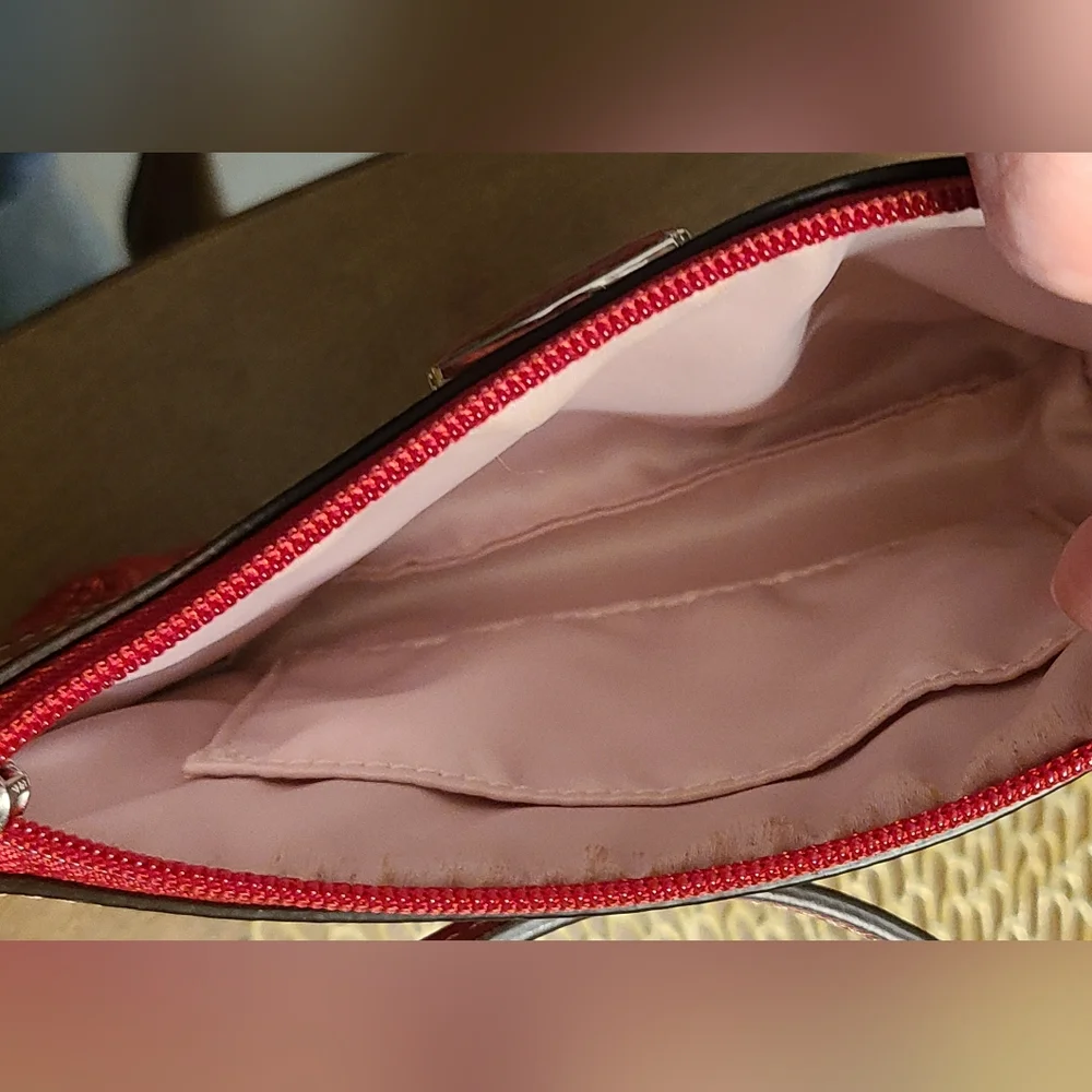 Coach Red Wristlet Small Purse - Picture 4 of 8